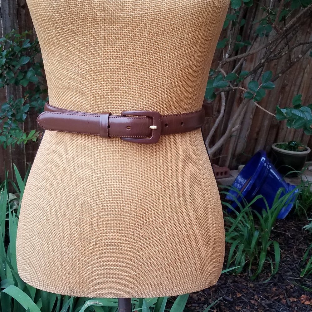 Talbots Medium Brown Leather Belt